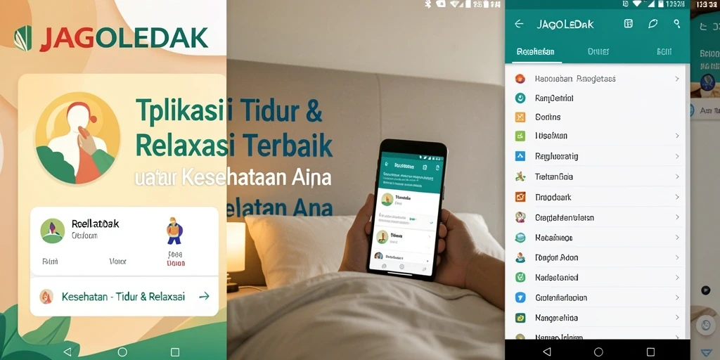 Antarmuka JAGOLEDAK yang menenangkan untuk pengalaman Tidur & Relaksasi.