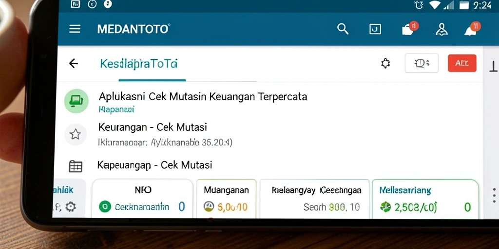 Tampilan antarmuka aplikasi Cek Mutasi MEDANTOTO yang intuitif.