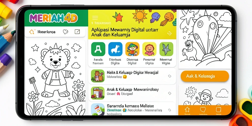 Antarmuka MERIAH4D yang ramah anak dan intuitif.