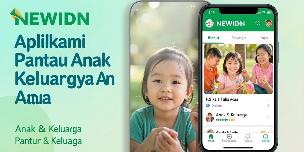 Tampilan antarmuka aplikasi NEWIDN untuk Pantau Anak yang user-friendly.