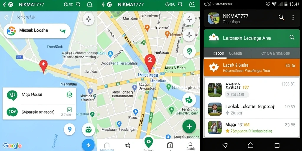 Antarmuka NIKMAT777 menampilkan pelacakan lokasi yang akurat dan informatif.