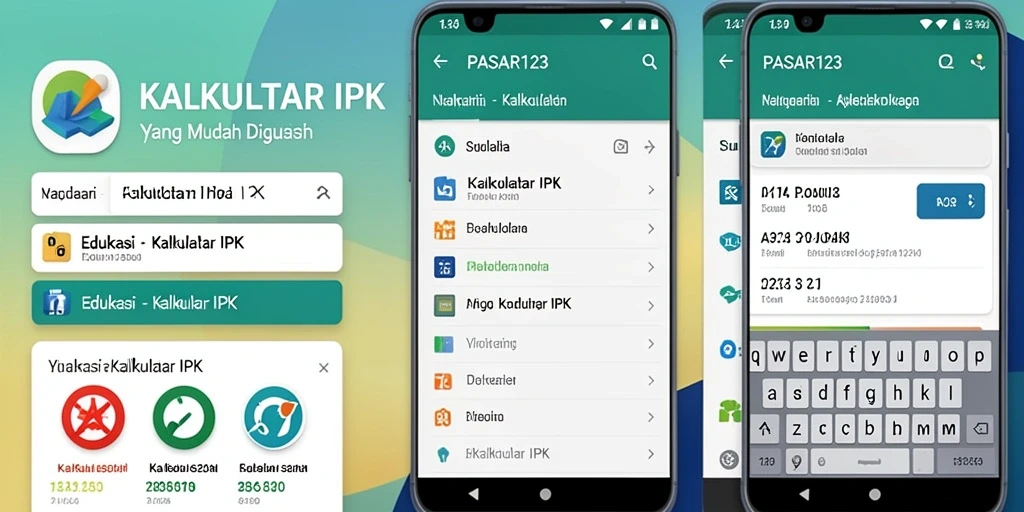 Tampilan utama PASAR123 dengan fungsi Kalkulator IPK yang intuitif.
