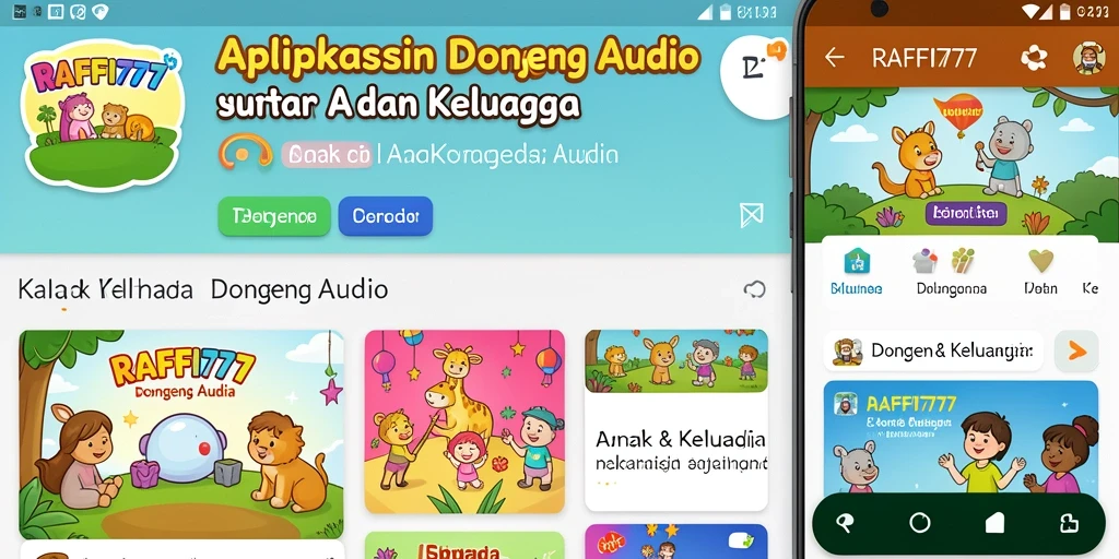 Tampilan antarmuka RAFFI777 yang user-friendly untuk Dongeng Audio.
