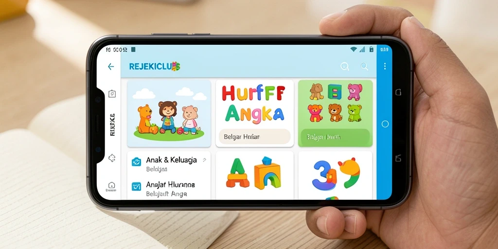 Antarmuka REJEKICLUB yang ceria dan interaktif.