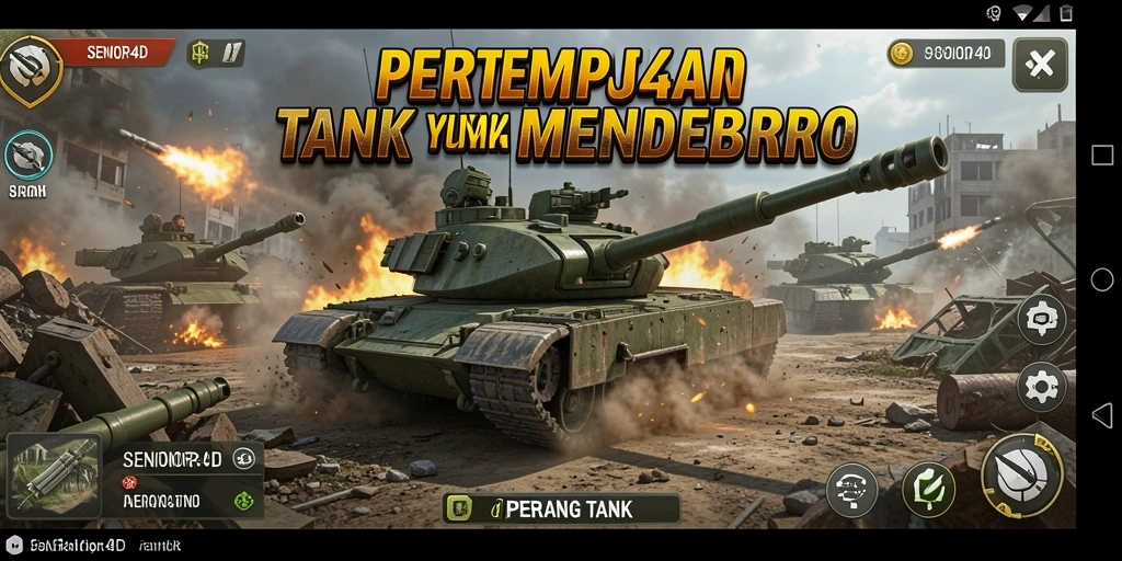 Tampilan menarik dari pertempuran tank di SENIOR4D.